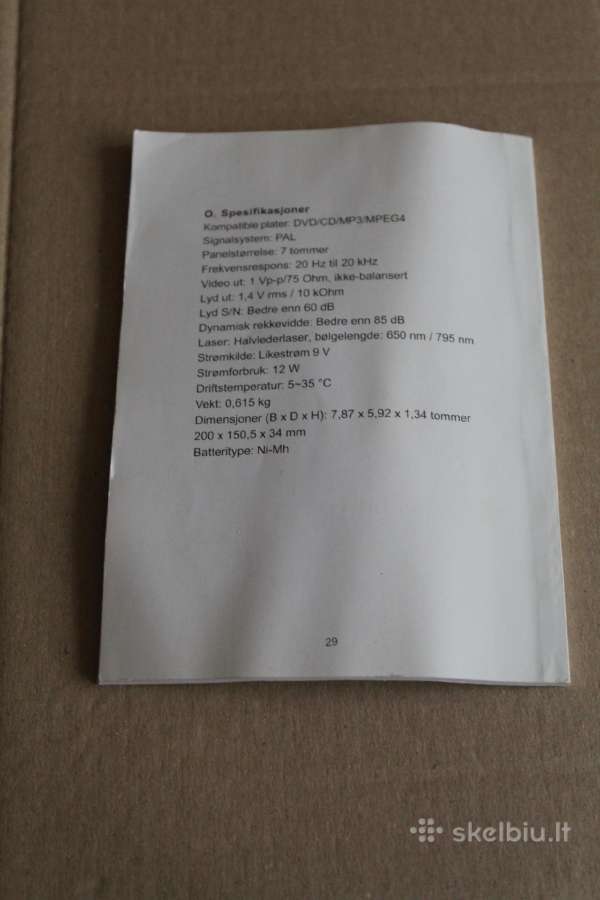 Nešiojamas Dvd grotuvas - nuotraukos Nr. 18
