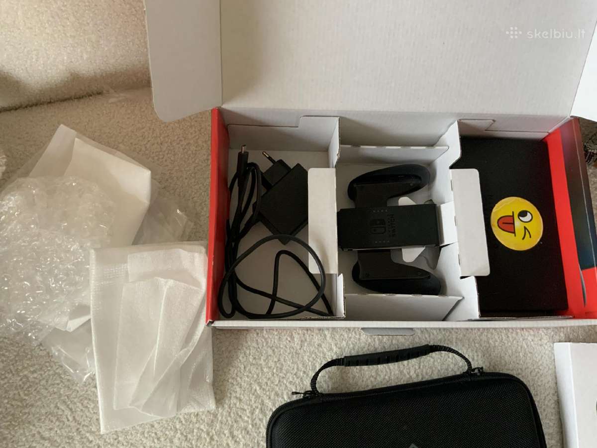 Nintendo Switch V2 konsolė (pilnas komplektas + dė - nuotraukos Nr. 3