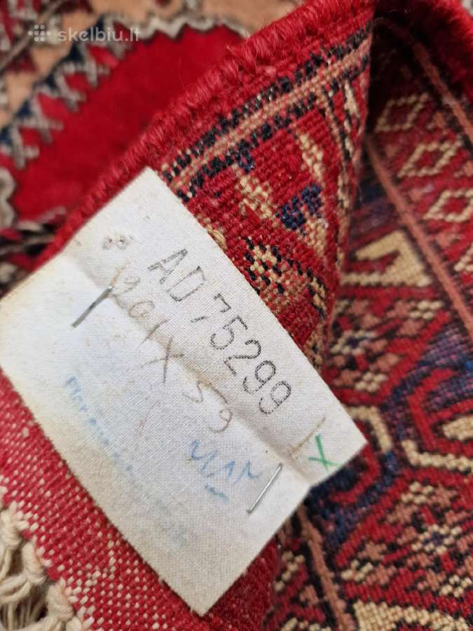 Vintažinis rankų darbo vilnonis kiliminis takas - nuotraukos Nr. 3