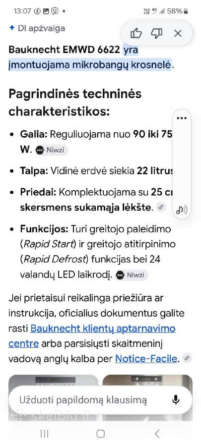 Įmontuojamos mikrobangės - nuotraukos Nr. 4