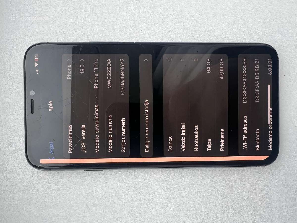 iPhone 11pro 64gb - nuotraukos Nr. 3