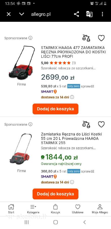 Mechaninė trinkelių šluota Haaga 355 starmix - nuotraukos Nr. 4