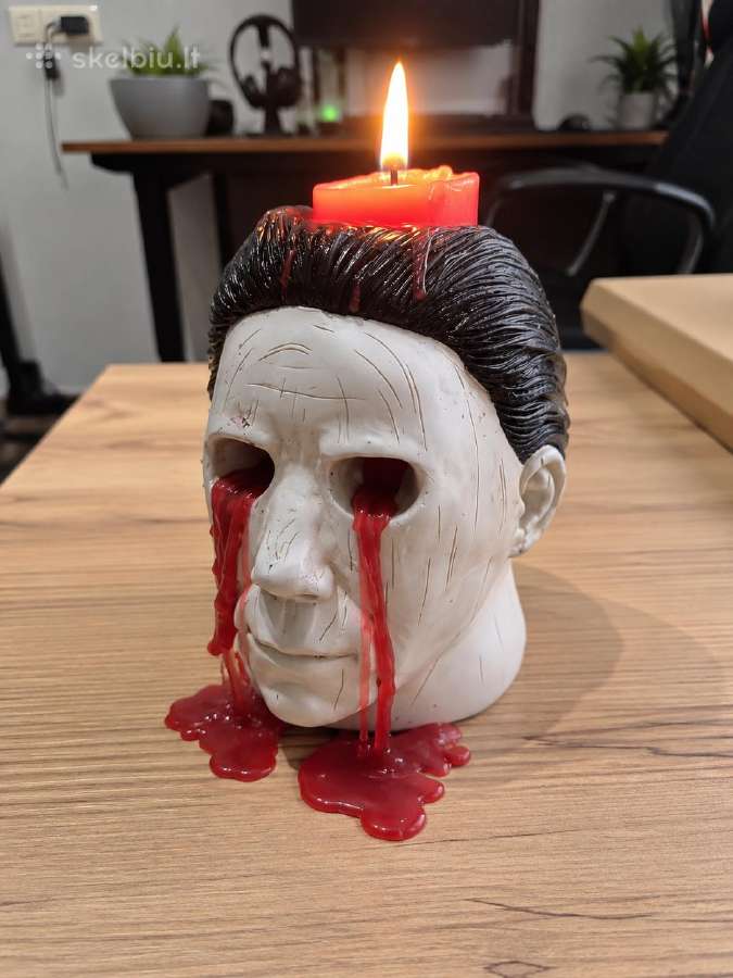 Michael Myers galvos žvakidė, Helovino dekoracija - nuotraukos Nr. 2