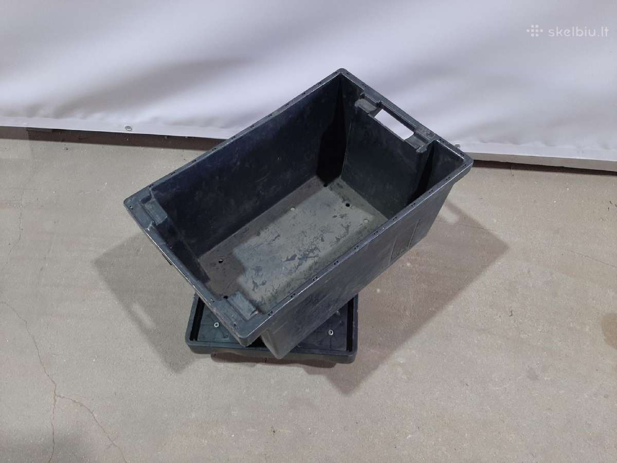 Didelė plastikinė dėžė su transportavimo vežimėliu - nuotraukos Nr. 6