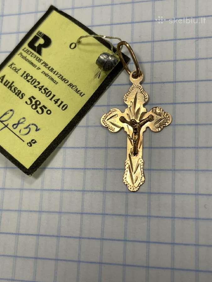 Naujas Auksinis pakabukas „kryželis“ - nuotraukos Nr. 9