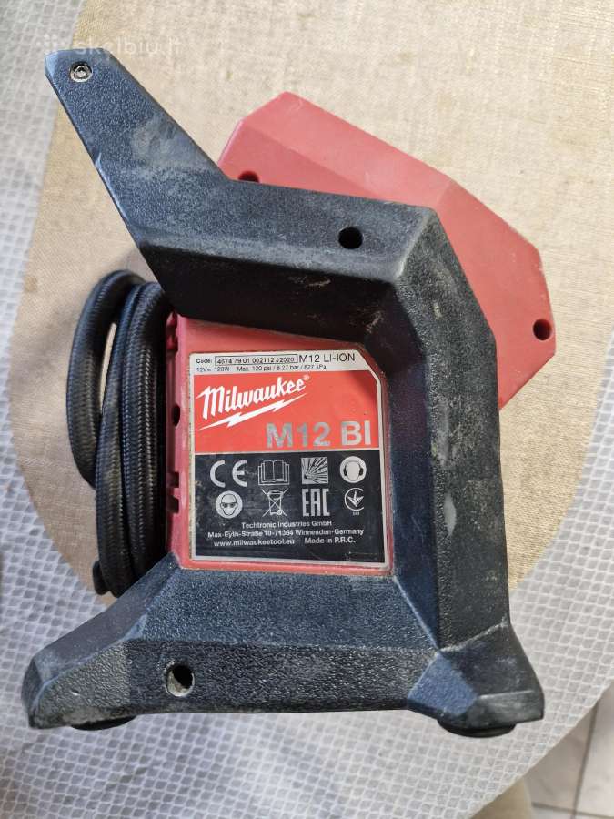 Milwaukee M12 Bi (12 V).oro kompresorius - nuotraukos Nr. 3
