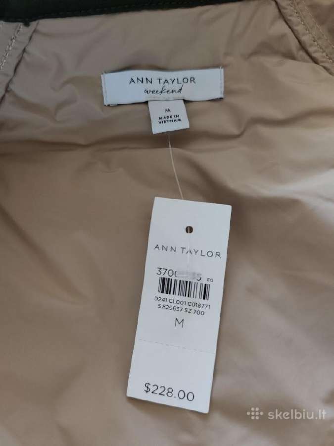 Naujas Ann Taylor dygsniuotas lietpaltis, M dydis - nuotraukos Nr. 11