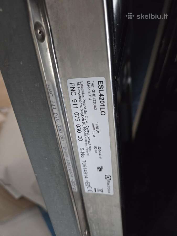 Įmontuojama 45cm Indaplovė Electrolux [Naudota] - nuotraukos Nr. 4