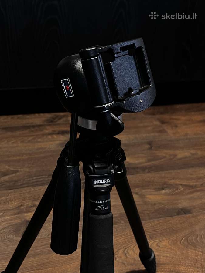 Trikojis stovas Induro A014 su Manfrotto 804 galva - nuotraukos Nr. 5