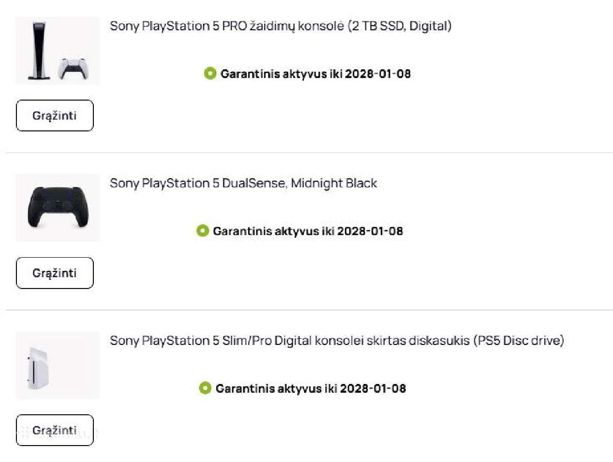 Playstation 5 Pro su garantija - nuotraukos Nr. 3