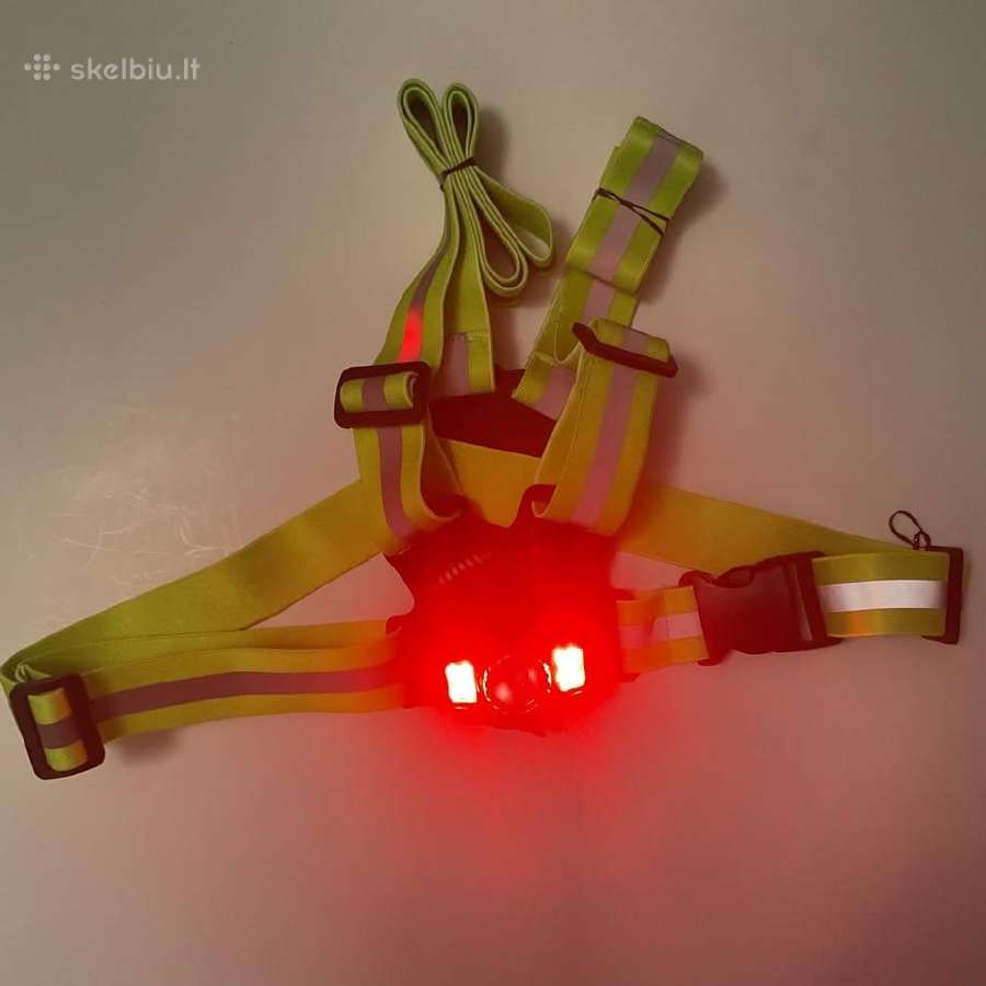 Krūtinės LED žibintas bėgimui su atšvaitais - nuotraukos Nr. 5