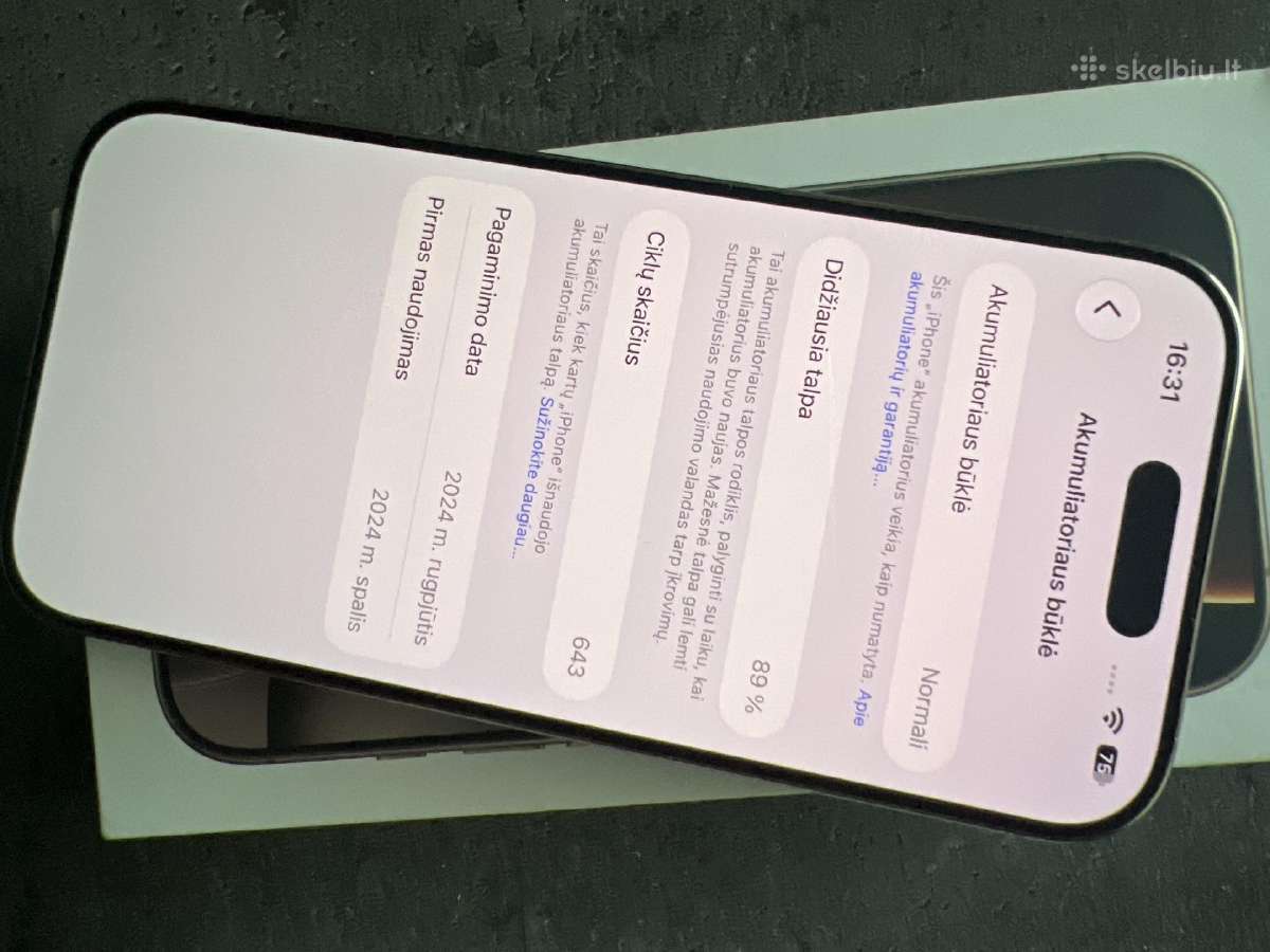iPhone 16 pro 256 GB - nuotraukos Nr. 5