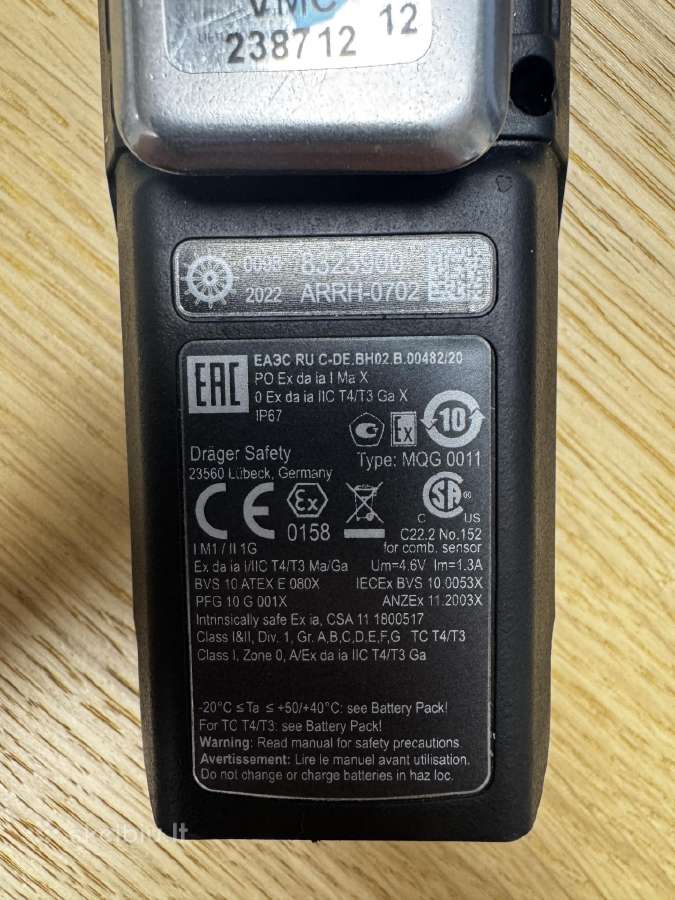 Dujų matuoklis Dräger X-am 2500 - nuotraukos Nr. 4