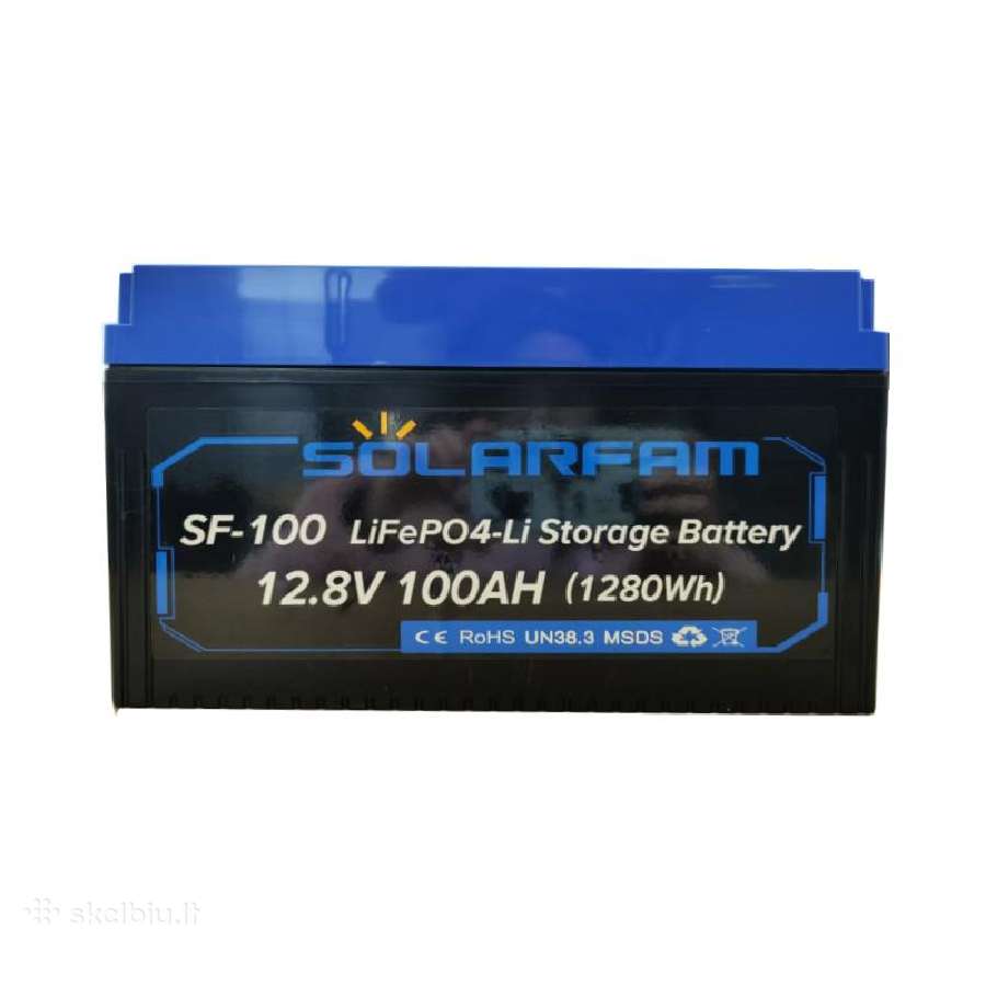 Lifepo4 baterija Solarfam 12.8v 100ah - nuotraukos Nr. 2