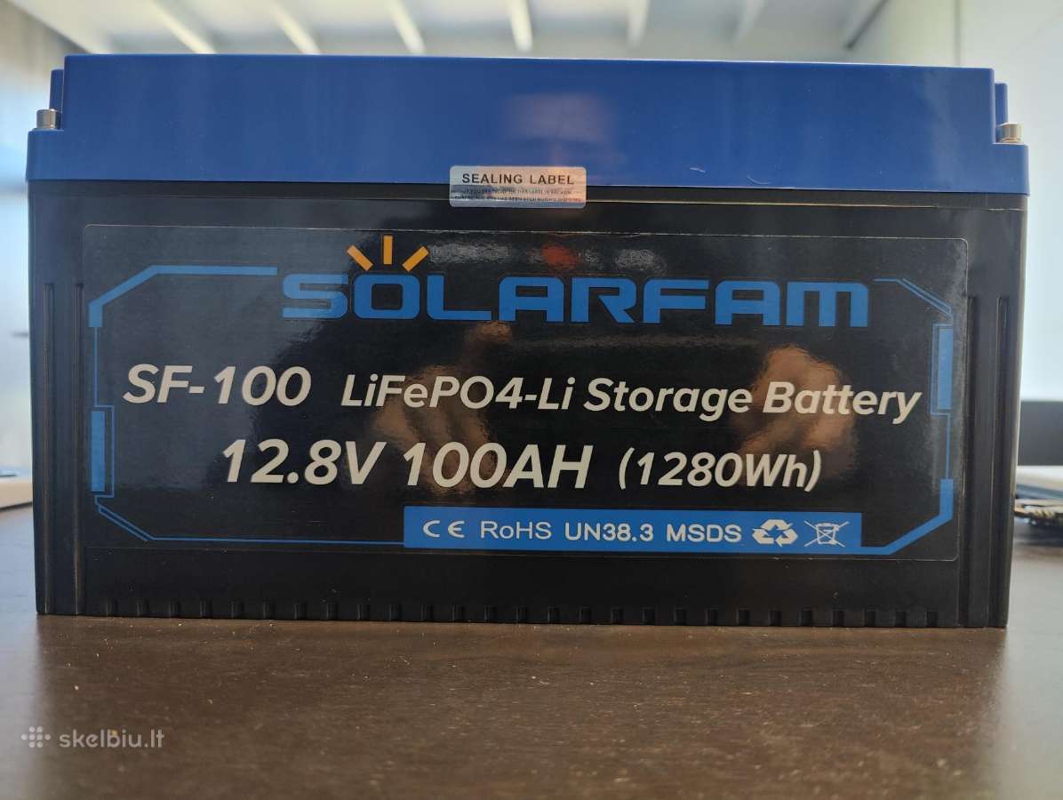 Lifepo4 baterija Solarfam 12.8v 100ah - nuotraukos Nr. 7
