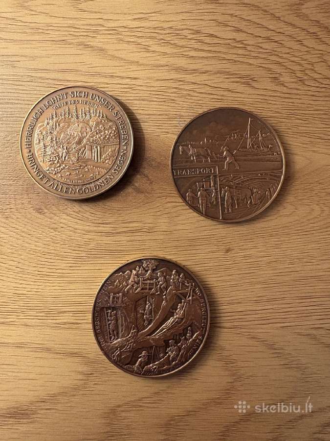 Vokiškų medalių rinkinys skirtas kalnakasybai - nuotraukos Nr. 2