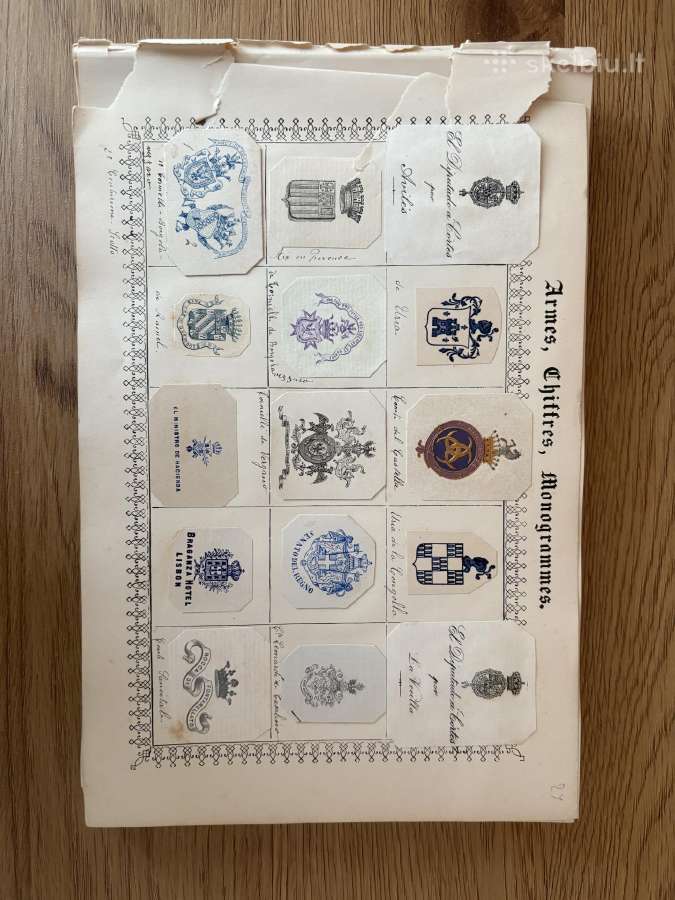 19 amžiaus pab. monogramų rinkinys, 47 lapai - nuotraukos Nr. 2