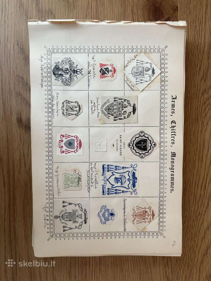 19 amžiaus pab. monogramų rinkinys, 47 lapai - nuotraukos Nr. 3