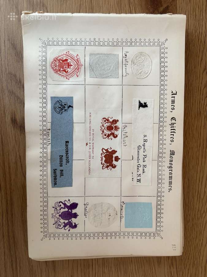 19 amžiaus pab. monogramų rinkinys, 47 lapai - nuotraukos Nr. 4
