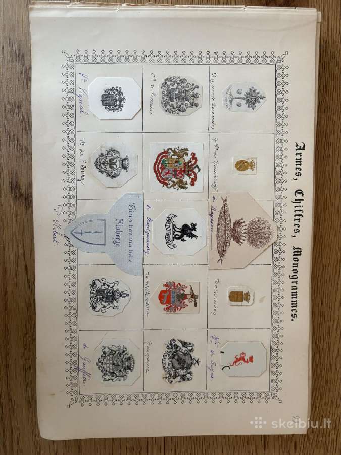 19 amžiaus pab. monogramų rinkinys, 47 lapai - nuotraukos Nr. 6