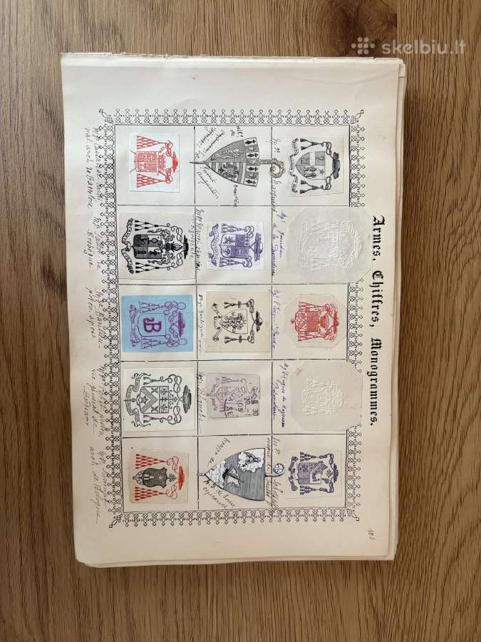 19 amžiaus pab. monogramų rinkinys, 47 lapai - nuotraukos Nr. 8