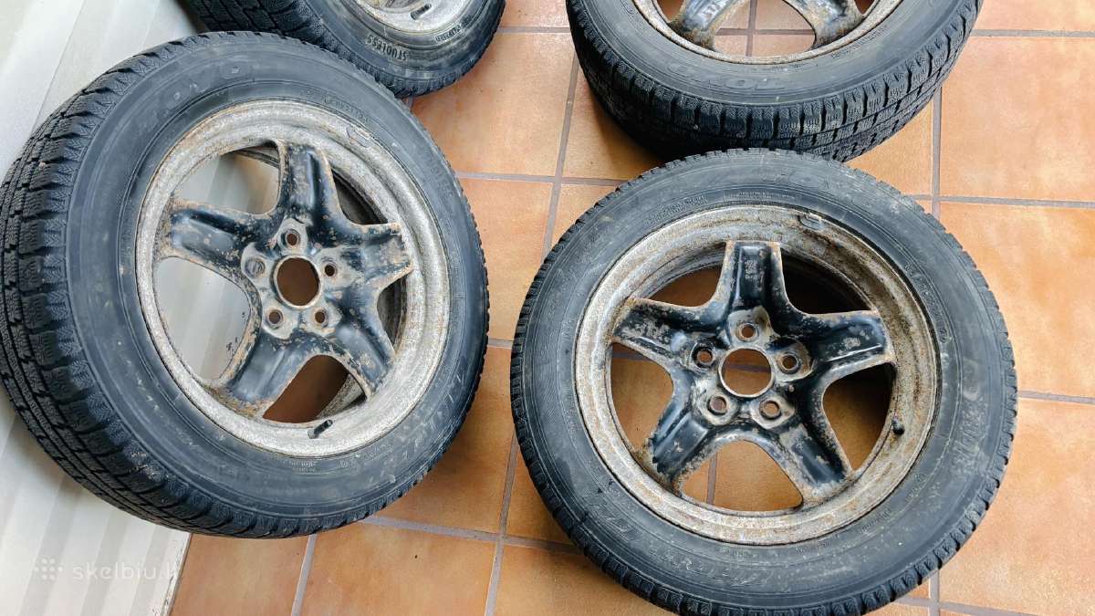 R17 plieniniai ratlankiai su žieminem padangomis - nuotraukos Nr. 2