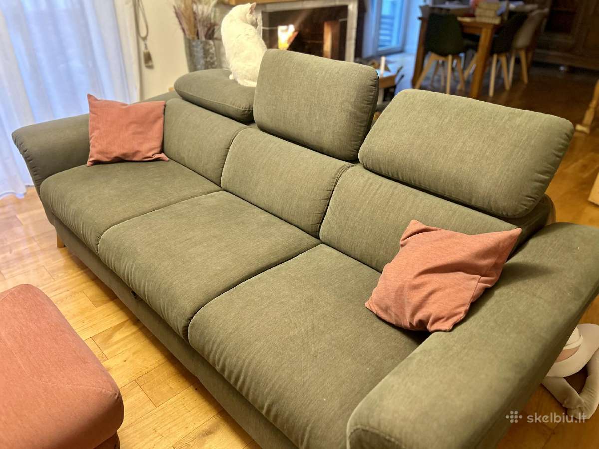 Minkšti baldai su miegama funkcija ir reglaineriu - nuotraukos Nr. 3
