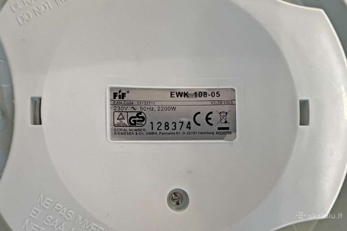 Elektrinis vokiečių gamybos virdulys - nuotraukos Nr. 7