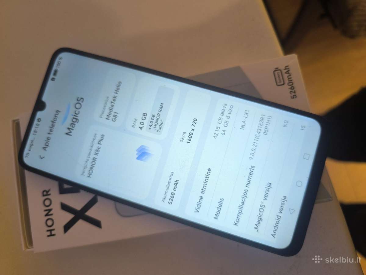 Tvarkingas Honor X5c - nuotraukos Nr. 2
