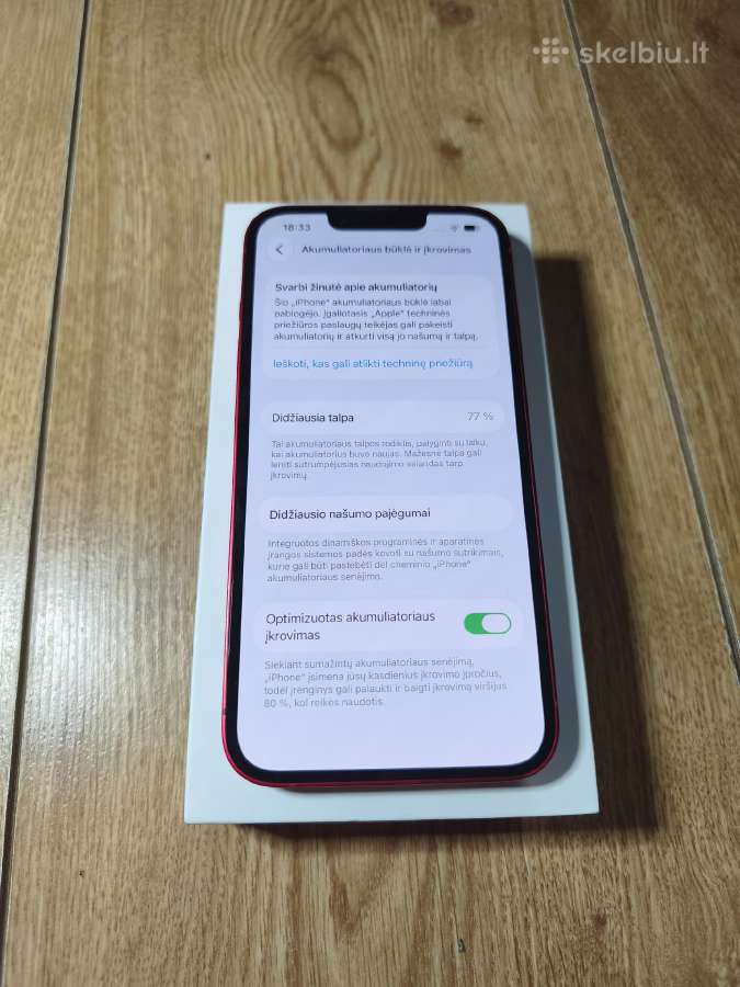 Apple iPhone 14 (Product Red) + Originali dėžutė - nuotraukos Nr. 8