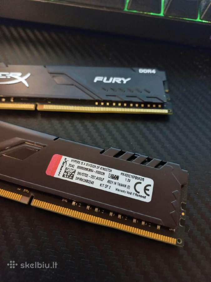 Kingston Hyperx Fury Black Ddr4 2x4gb 8gb 2666 MHz - nuotraukos Nr. 2