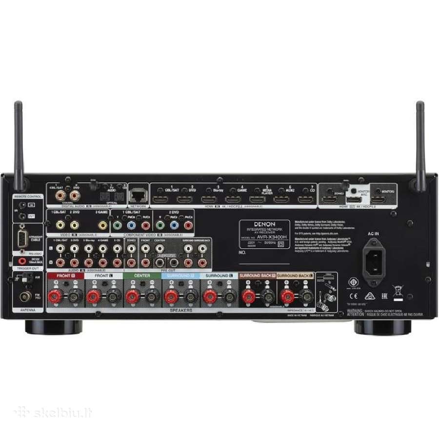 Tinklinis resiveris Denon Avr-x3400h - nuotraukos Nr. 2