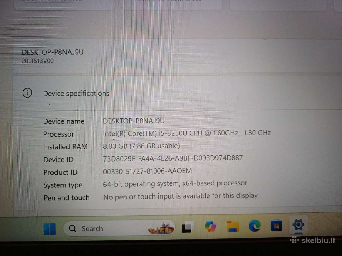 Lenovo Thinkpad L480 I5-8250u - nuotraukos Nr. 7