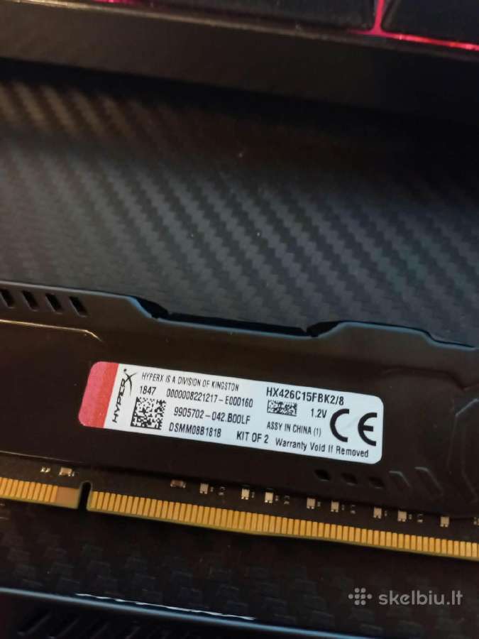 Kingston Hyperx Fury Black Ddr4 2x4gb 8gb 2666 Mh - nuotraukos Nr. 2