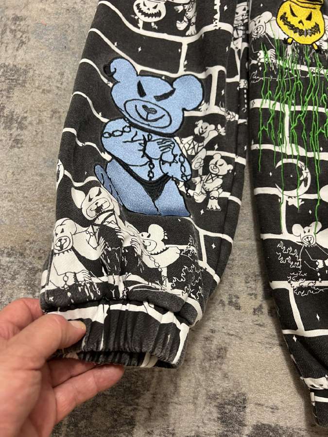 Garbage TV „Rave Hardstyle“ Brick Print Joggers - nuotraukos Nr. 7