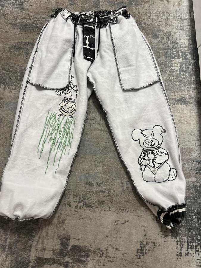 Garbage TV „Rave Hardstyle“ Brick Print Joggers - nuotraukos Nr. 9
