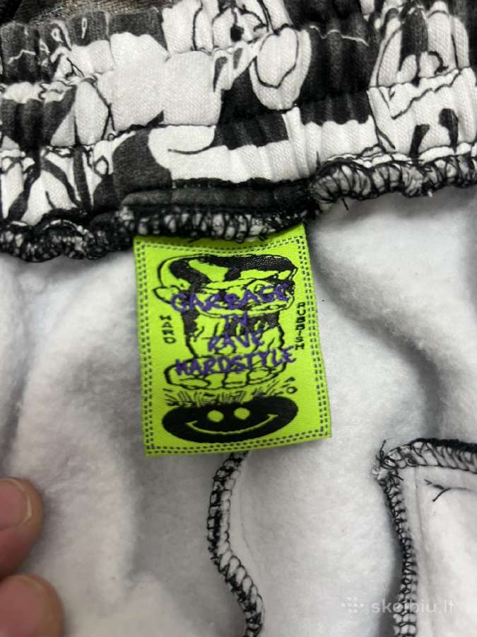 Garbage TV „Rave Hardstyle“ Brick Print Joggers - nuotraukos Nr. 13