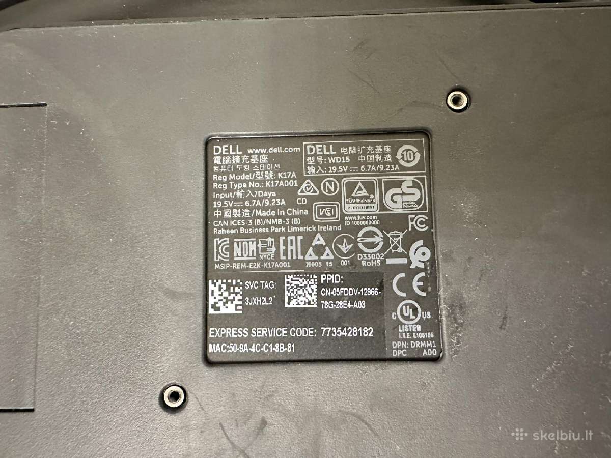 Dell Wd15 docking - nuotraukos Nr. 4
