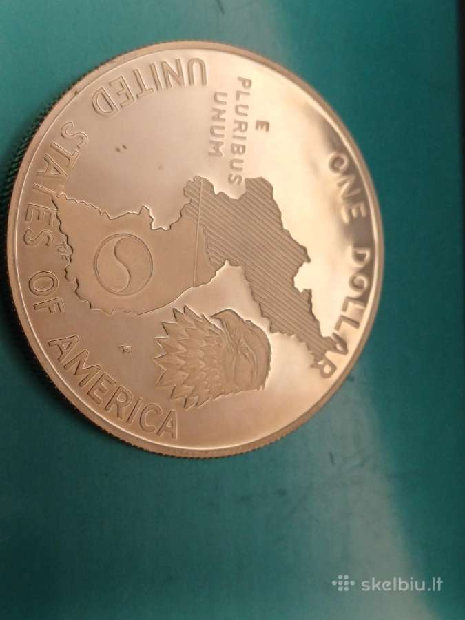 Sidabrine moneta 1 dollar - nuotraukos Nr. 2
