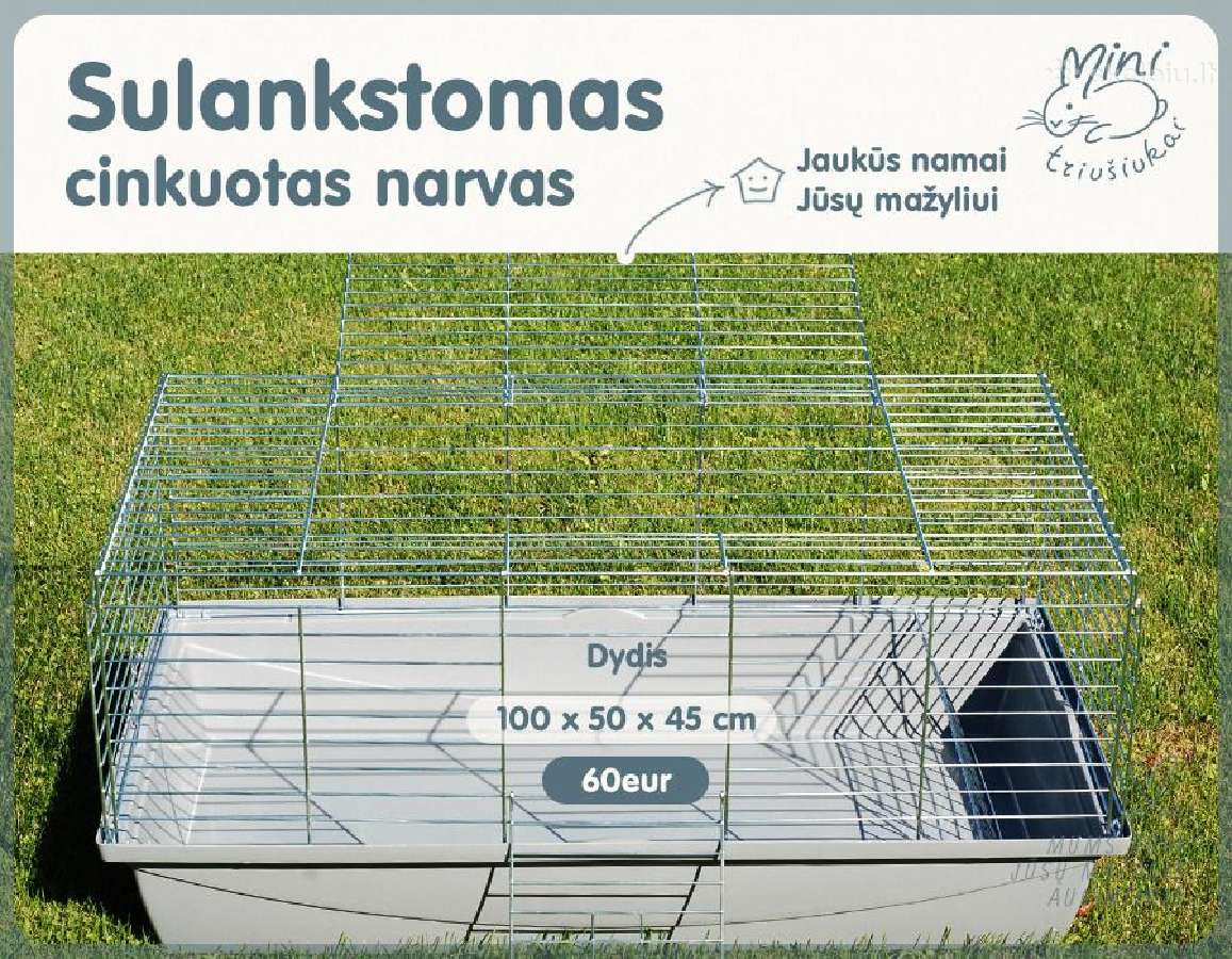 Dekoratyviniai nykštukiniai triušiukai, narveliai - nuotraukos Nr. 36