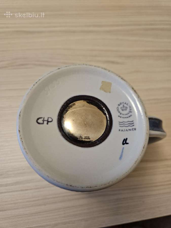 Royal Copenhagen 1973 puodelis su sidabro plokštel - nuotraukos Nr. 3
