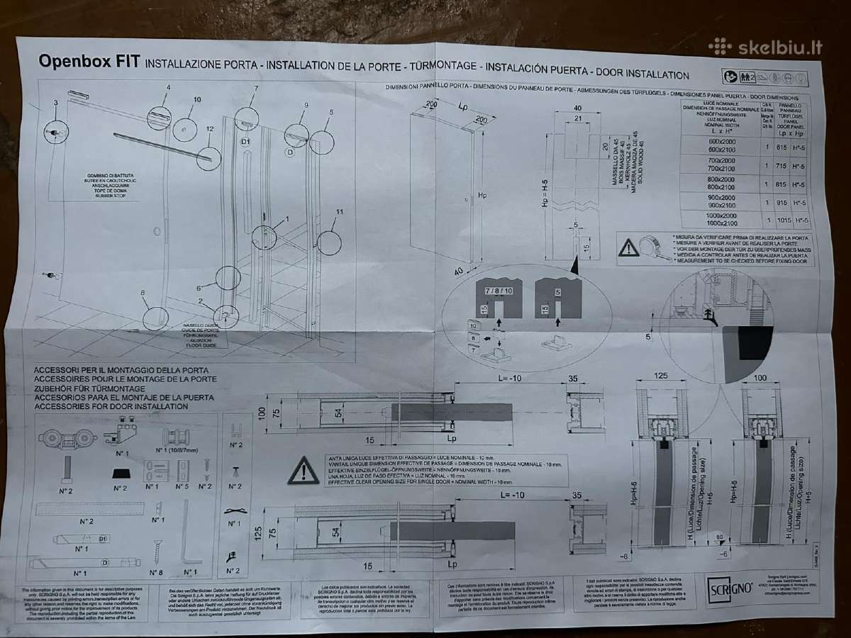 Parduodu nauja duru kasetine sistema, - nuotraukos Nr. 5
