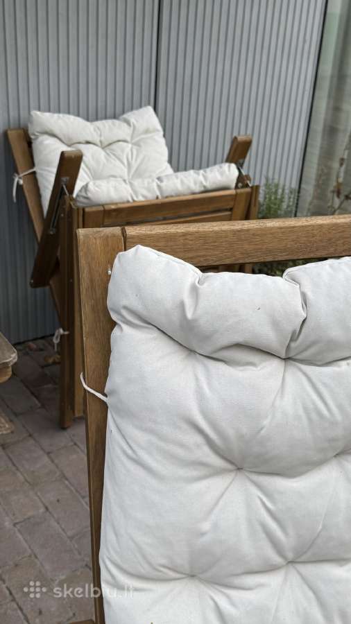 Ikea sulankstomos kėdės su minkštomis pagalvėlėm - nuotraukos Nr. 3