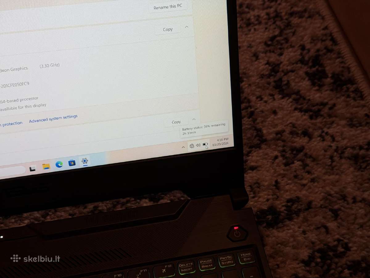 Asus Tuf Gaming A15 Fa506qm - nuotraukos Nr. 4