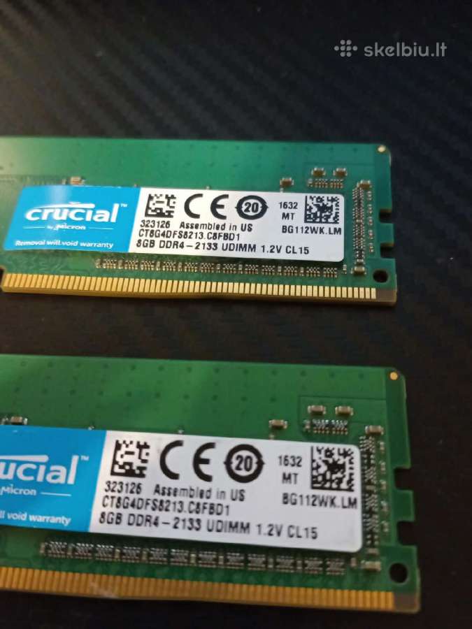 Crucial Ddr4 2x8gb 16gb 2133 MHz - nuotraukos Nr. 2