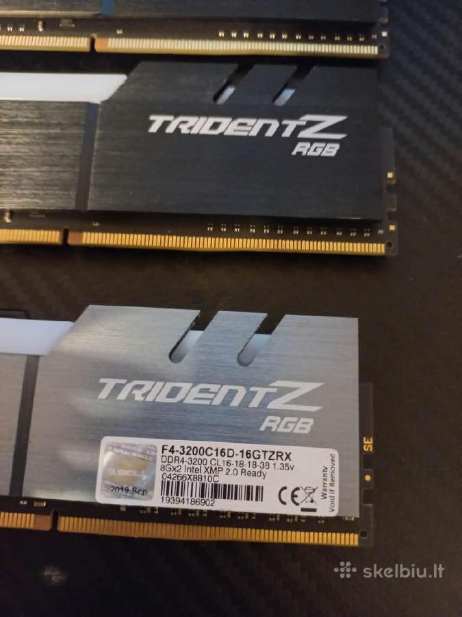 G.skill Trident Z Rgb 4x8gb 32gb 3200 MHz. - nuotraukos Nr. 2