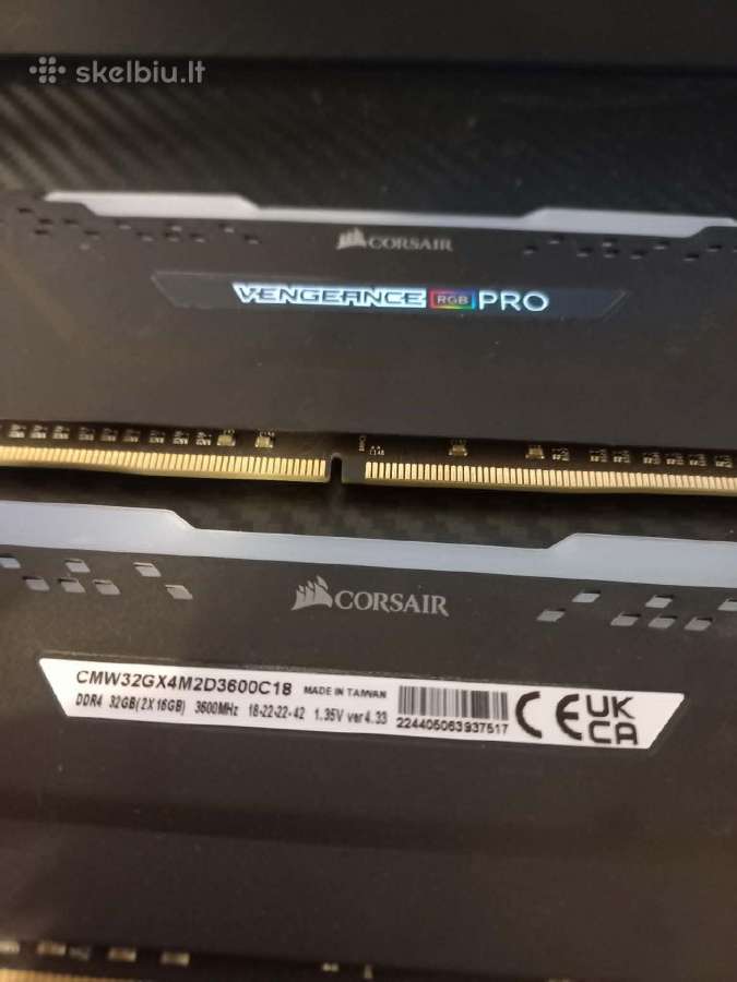 Corsair Vengeance Rgb Pro 2x16gb 32gb 3600 MHz. - nuotraukos Nr. 2