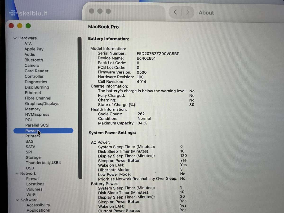MacBook Pro 16" M1 Pro 32 GB RAM 1 TB SSD - nuotraukos Nr. 9