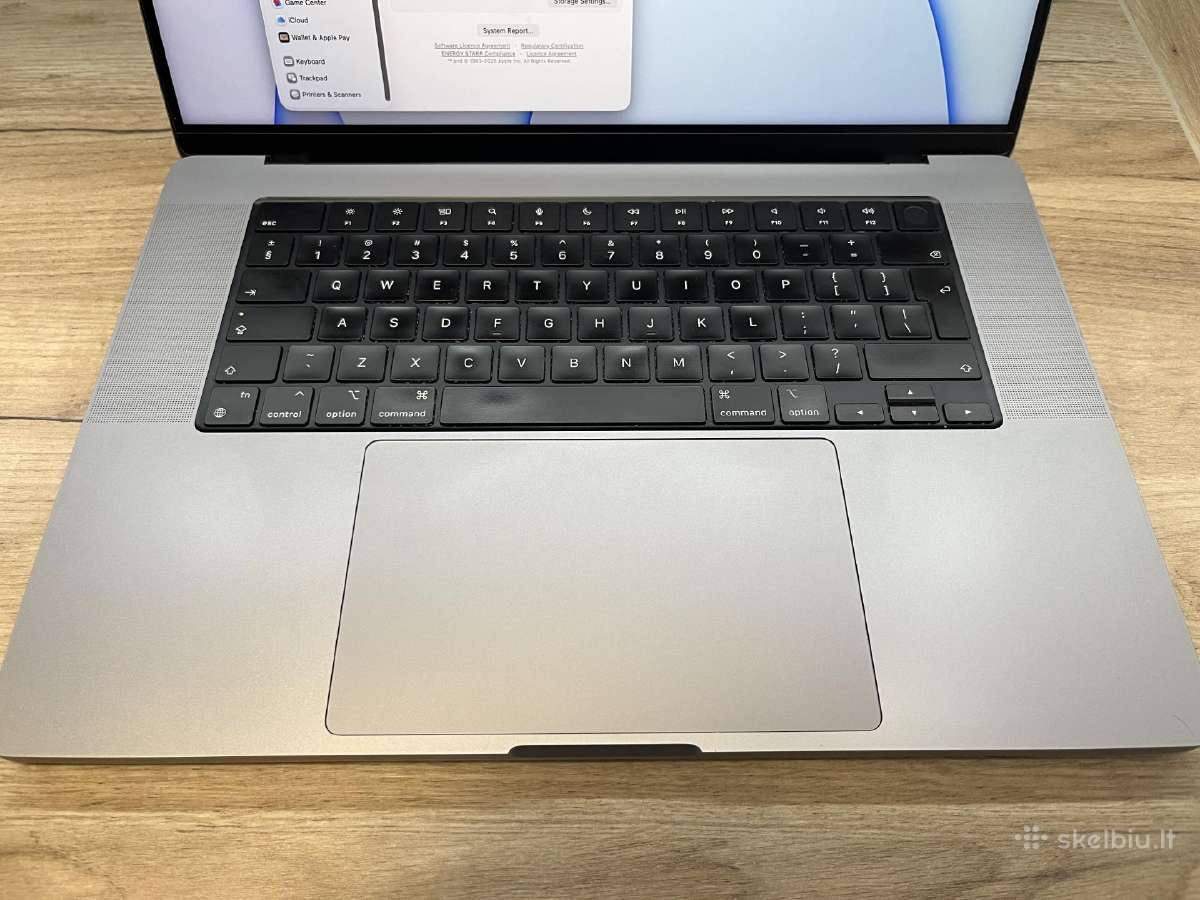 MacBook Pro 16" M1 Pro 32 GB RAM 1 TB SSD - nuotraukos Nr. 4