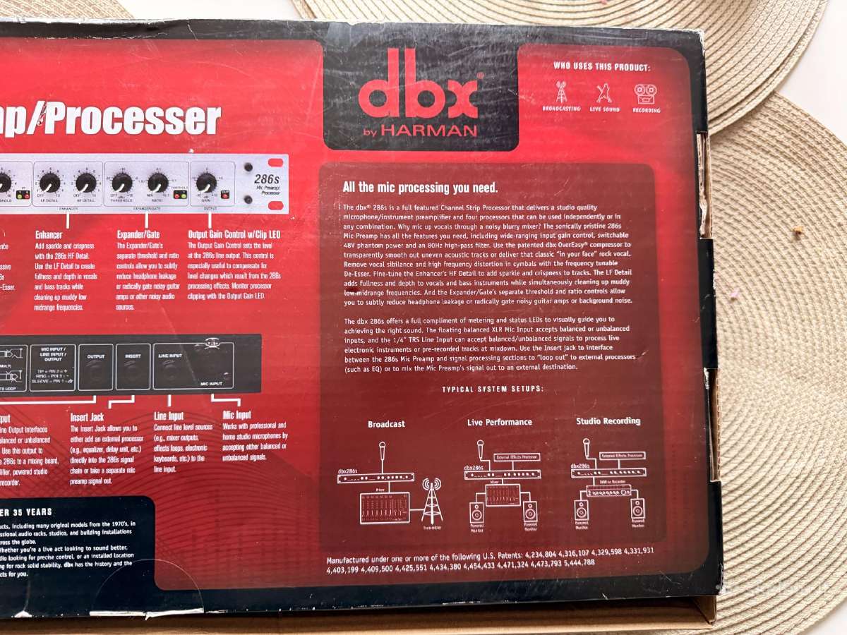Dbx 286s Micpreamp/ Procesor - nuotraukos Nr. 8